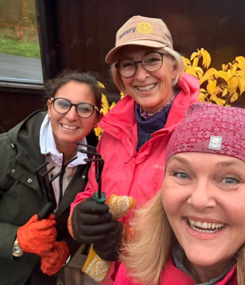 Dugnad i Rotaryhagen i Holsekerdalen